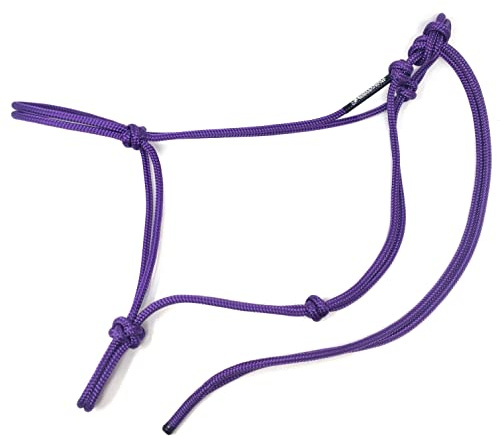 Knotty Girlz 2 Knot Rope Horse Halter (Purple, Standard)