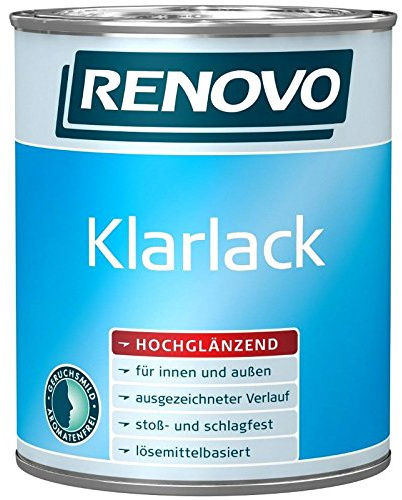 Renovo 2,5 Liter Klarlack hochglänzend für außen und innen