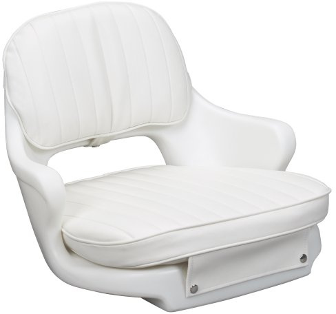 Moeller Marine Moeller ST2000-HD, Boat Helm Seat and Cushion, Includes Mounting Plate , White , 24.5 x 20 x 16