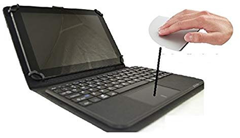 Bluetooth-tangentbord med avtagbart tangentbord med pekplatta (mus) för Tablet Wave V919 9.7- Svart färg