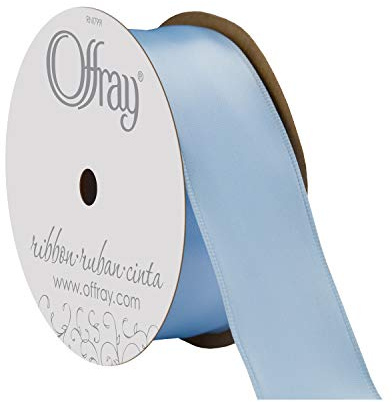 Berwick Offray 1.5 Single Face Satin Ribbon, Light Blue, 25 Yds