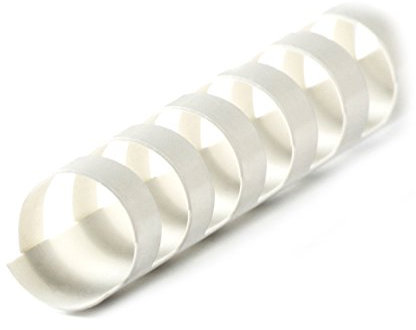 r&b BRP080-WS Plastikbinderücken 21 Ringe 8 mm, 100 Stück