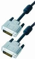 Cable DVI de 3,0 m, alta calidad, conector de metal, doble enlace, con ferrita, conector DVI de 24 + 1 polo. a conector DVI de 24 + 1 pin.