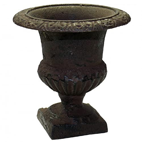 Esschert Design Französischer 15 cm Pflanztopf Blumen Garten Landhaus Vase Pokal Gusseisen