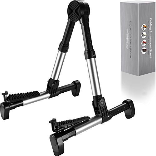 Nordic Essentials Guitar Stand for Acoustic/Electric/Classical Guitars and Violin, Ukulele, Bass - Folding, Portable and Lightweight -Fits Fender/Taylor/Gibson/Yamaha Music Instruments