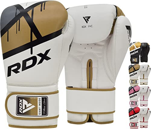 RDX Training Boxhandschuhe Kunstleder Sparring Kickbox Handschuhe Muay thai Sandsackhandschuhe, Color: Gold, GR: 8 oz