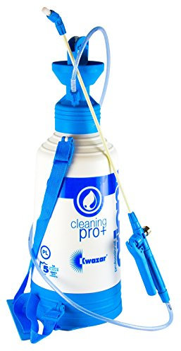 Kwazar 20010034 Industrie Pumpsprüher Drucksprüher mit Viton-Dichtung Orion Pro plus 9 L, weiß/blau, 24 x 24 x 75 cm