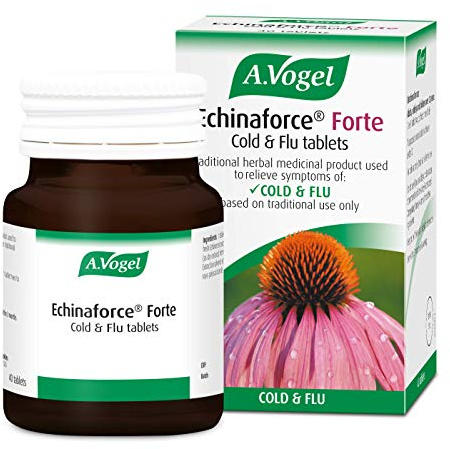 A.Vogel Echinaforce Forte Cold & Flu Tablets 1200mg | Use at First Signs of a Cold | High Strength Echinacea | 40 Tablets