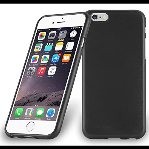 Coque Apple iPhone 6 / iPhone 6S en GRIS (Design METAL BROSSÉ BRUSHED) Housse en Gel TPU Silicone Souple Ultra Mince avec Anti Choc – Coque de Protection Etui Case Cover Ultra Slim Fine Bumper