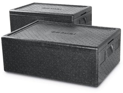 HENDI Thermobox, mit seitlich versenkten Griffen, Hält Temperaturen von -20°C bis +110°C stand, Innen: 538x338x(H)257mm, 46L, 600x400x(H)320mm, Polypropylen
