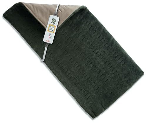 Sunbeam XL Heating Pad for Back Neck and Shoulder Pain Relief Auto Shut Off 6 Heat Settings Extra Large 12 x 24 Green Ideal for Muscle Aches and Arthritis Pain