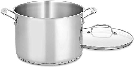 Cuisinart 76610-26G Chef's Classic 10-Quart Stockpot with Glass Cover,Brushed Stainless