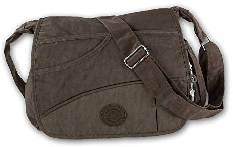 Schultertasche / Überschlagtasche / Umhängetasche / Laptoptasche braun
