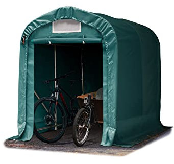 TOOLPORT Tente-Garage carport 1,6 x 2,4 m d'élevage abri agricole Tente de Stockage bâche PVC 800 N Armature Solide Vert Fonce