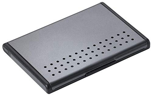 Troika Funda para tarjetas de visita, 10 cm, color plateado CDC95/TI, Silver, 10 cm, Estuche para tarjetas de visita