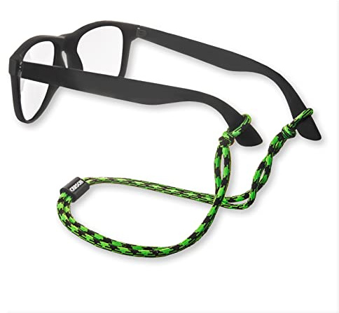 Carson paracord glasögonband - grön/svart (EX-50GRB)