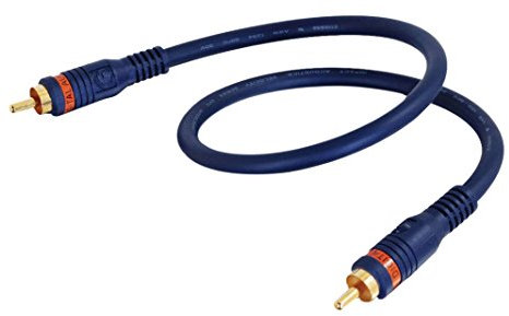 C2G 80263 1M Velocity RCA to RCA S/PDIF Digital Audio Coax Cable, blue