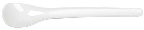 FACKELMANN 47111 Eilöffel, Kaviarlöffel aus Kunststoff, Dessertlöffel (Farbe: Transparent oder Weiß - Nicht frei wählbar), Menge: 4 Stück