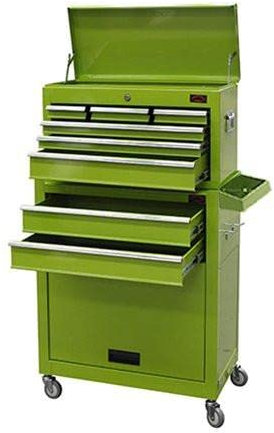 Dirty Pro Tools™ LARGE TOOL CHEST WITH SIDE TRAY TOP CABINET TOP BOX AND ROLLCAB BOX