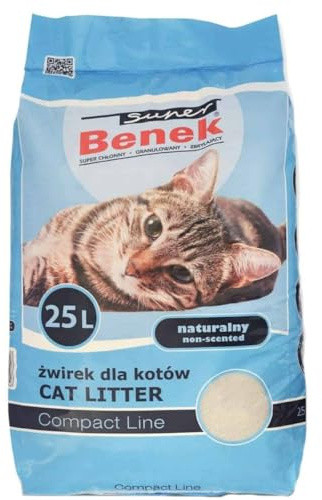 Sabbia per Gatti Super Benek Compact Natural Beige 25 L