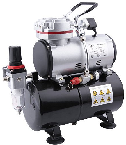 Compresor de aerógrafo Fengda FD-189 con calderín/regulador de presión / 3L / 4 bar/parada automática