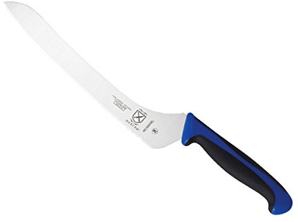 Mercer Culinary Millennia Colors 9-Inch Offset Wavy Edge Bread Knife, Blue