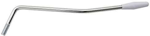 Musiclily 6mm Tremolo Arm Tremolohebel M6 Gewinde Tremolo-Bar Whammy Bar für Strat Style E-Gitarre, Chrom mit Weißer Kappe