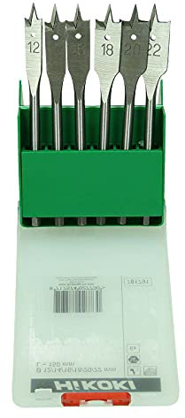 Set de brocas planas para madera conexión 1/4 vastago hexagonal 12-14-16-18-20-22 mm * 150 mm - 6