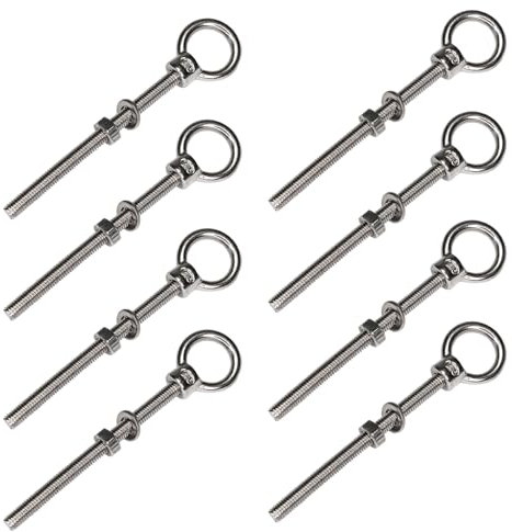 PRIOstål 640_8 augbult ringmutter rostfritt stål V4A | M8 x 80-(8 stycken)