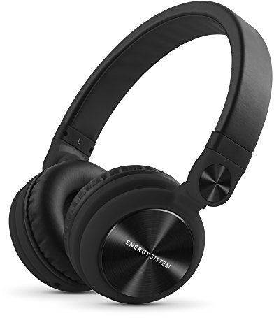 Energy Sistem Headphones DJ2 Black Mic (Auriculares Estilo DJ, Flip-Up Ear Cups, Removable Cable, Control Talk, Foldable), negro