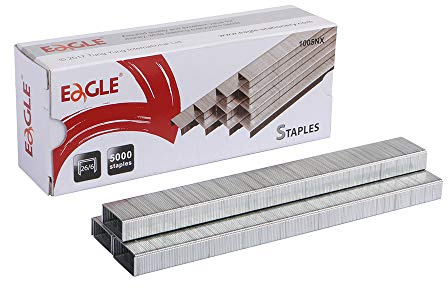 Eagle Standard Staples, Full Strip, ¼ inch Leg Length, 5,000 Per Box