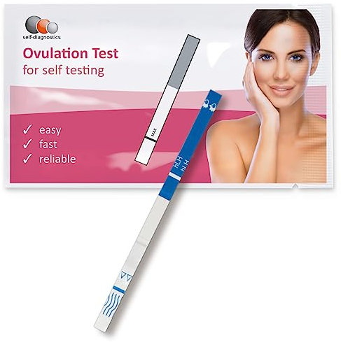 self-diagnostics Ovulationstest 30 mIU/ml - 20 Stück LH Teststreifen mit optimaler Sensitivität - Fruchtbarkeitstest für Frauen mit Kinderwunsch