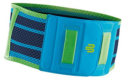 Bauerfeind, 1 Unisex Rücken-Sportbandage, Für Ball- und Rückschlagsportarten, Leichtathletik, Schutz vor Überlastungen, Silikonpad, Gr. XS, Rivera, 11489441260010