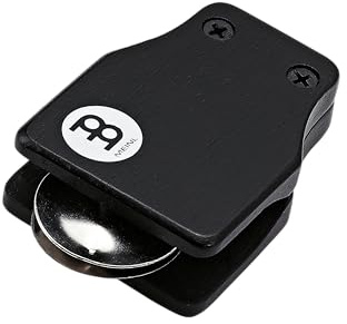 Meinl Percussion Cajon Jingle Castanet - Castanet with Steel Jingles and Velcro Fastener - Accessory for Instruments - Siam Oak, Black (WJC1-M)