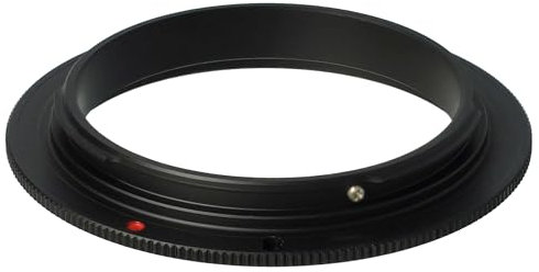vhbw 55 mm Retroadapter kompatibel mit Canon EOS 1000D, 1, 100D, 1200D, 1100D, 10D Kamera - Umkehrring für 55 mm Objektiv