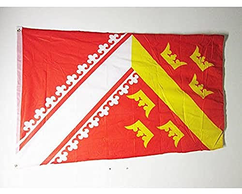 AZ FLAG - Drapeau Alsace Ancien Spécial Extérieur - 150x90 cm - Drapeau Alsacien - France En Maille Bloquée Avec Anneaux Plastiques Intégrés - 170g