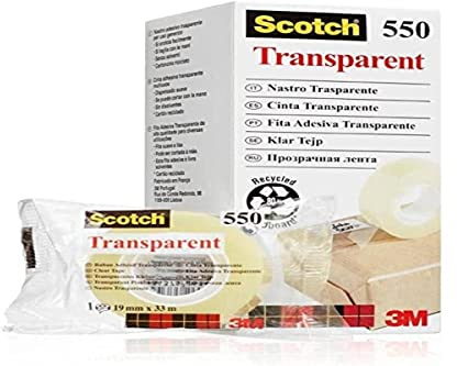 Scotch 5501933FL Klebefilm 550, transparent, 19 mm x 33 m, Folie