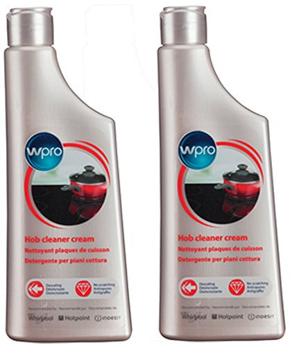 Wpro Dégraissant Nettoyant Crème pour Hinari Induction, céramique et verre plaque en verre (250Ml, Lot de 2)