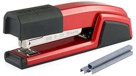Bostitch Office Epic Metal 3 in 1 Stapler, 25 Sheet Capacity, Includes 210 Staples in Staple Storage Compartment & Integrated Remover,