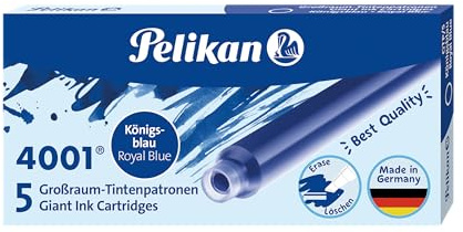 Pelikan Großraum-Tintenpatrone 4001 Tinte Königsblau, 5 Stück