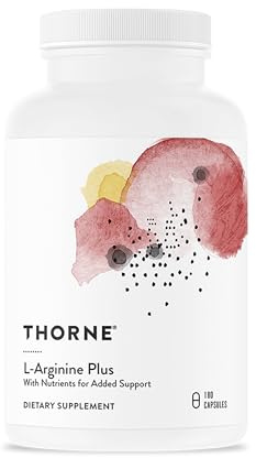 THORNE - L-Arginine Plus - Added Antioxidant Support - Supports Heart Health, Nitric Oxide Production, Exercise Capacity & Optimal Blood Flow* - Third-Party Certified - Dairy-Free - 180 Capsules