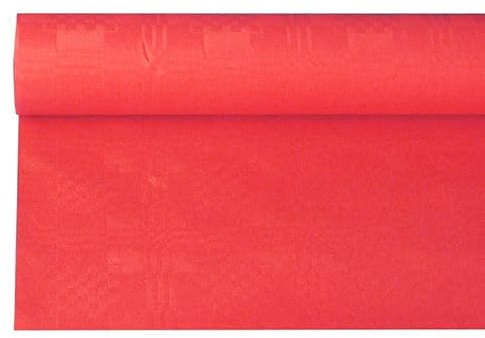 PAPSTAR Papiertischtuch mit Damastprägung 6 m x 1,2 m rot 85471 Papiertischdecke Papiertischtuch Einwegtischdecke Tischtuchpapier