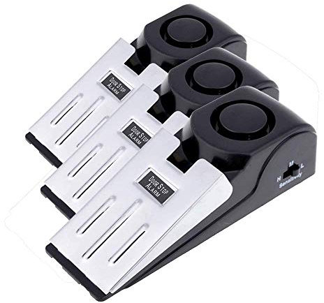 Mengshen 3-Pack Sicherheits-Keil-Türstopper Alarmstopper-Blockierung Travel Home Security Alert 120db (Packung mit 3) MS-M68