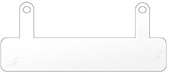 Abheftlaschen für Thermobindemappen mit langer Abheftzunge, weiß, PVC, 50 Stück