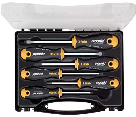 Felo Schraubendreher Satz ERGONIC, 6-tlg in Koffer SL, PH