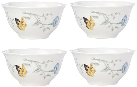 Lenox 792566 Butterfly Meadow 4-Piece Rice Bowl Set , White