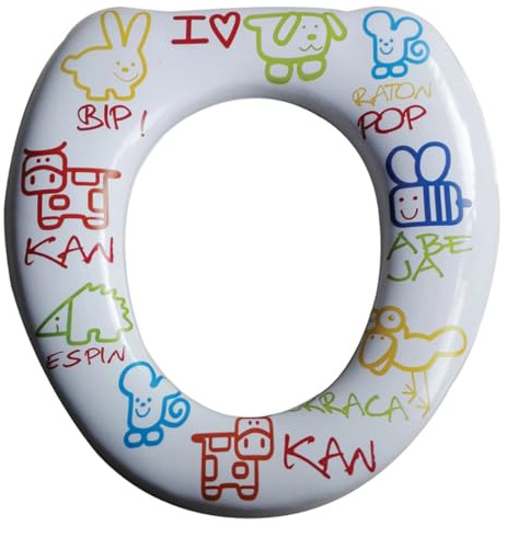 Schläfer 4630105 | Riduttore Copriwater WC per Bambini Adattabile a Vasi Standard di forma Ovale, Adattatore èer Tavoletta Wc Bambini Portatile, colore bianco e fantasia Seduta morbida.