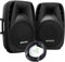 Pronomic PH15A Bühnen- und Konzertlautsprecher Paar, Aktiv PA-Lautsprecher, Mobile PA-Box inkl. XLR-Kabel, (USB/SD/Bluetooth MP3-Player, 200 W RMS / 350 W Peak, 15 Woofer, 1,35 Hochtontreiber) Set