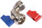 Merriway BH02905 Washing Machine Valve and Angled Handle, 15mm x 3/4-inch BSP, Silver