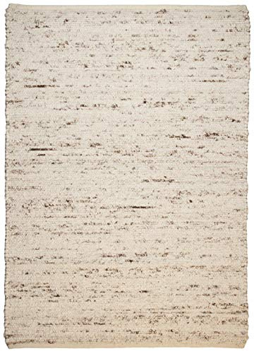 Zeitloser Naturteppich aus 100% nachhaltiger Schurwolle; handgewebt und beidseitig verwendbar | 90 x 160 cm; Farbe: Natur Multi | THEKO die markenteppiche - BERBERINA SUPER, 90x160 cm